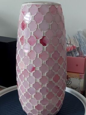 Pink Mosaic Decorative Vase - Stylish Home Accent